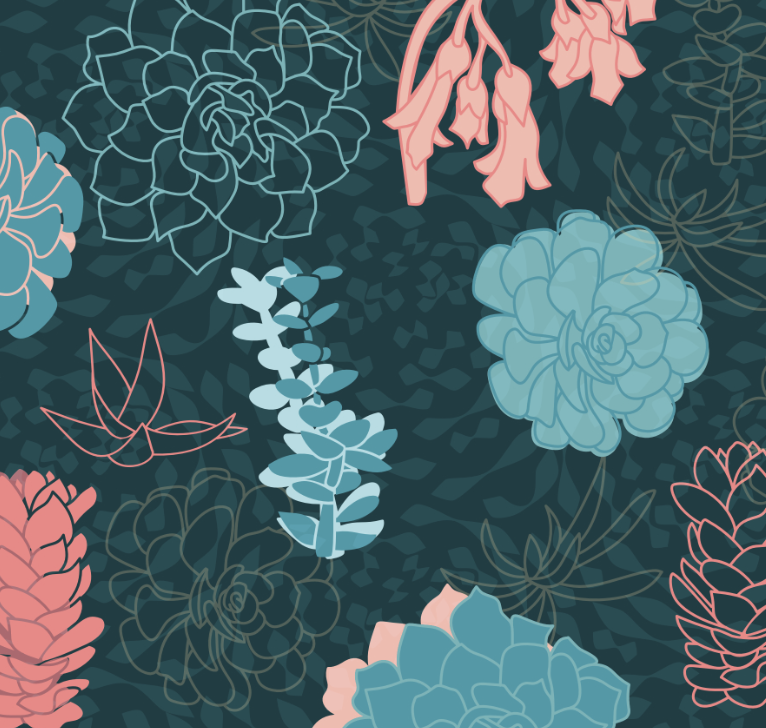 close up of vector motifs as: an outline; a solid background; just the insides of the outline with no outline; a solid beneath the outline to create an outlined shape by Sheri42