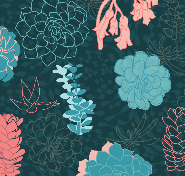 close up of vector motifs as: an outline; a solid background; just the insides of the outline with no outline; a solid beneath the outline to create an outlined shape by Sheri42