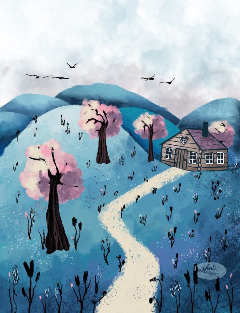 My own log cabin on a hill by Sheri42