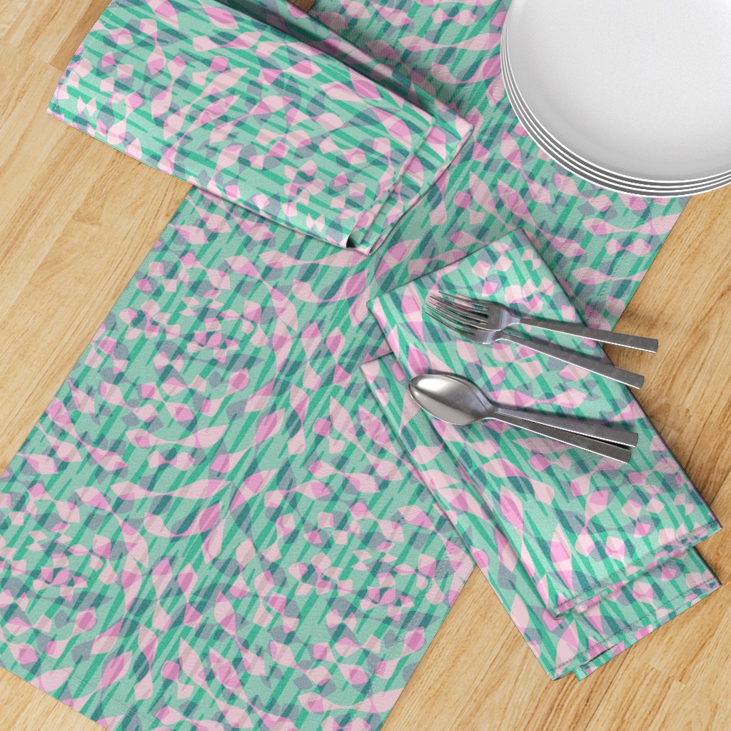 Butterfly Wings Design on Spoonflower table runner and napkins by Sheri42