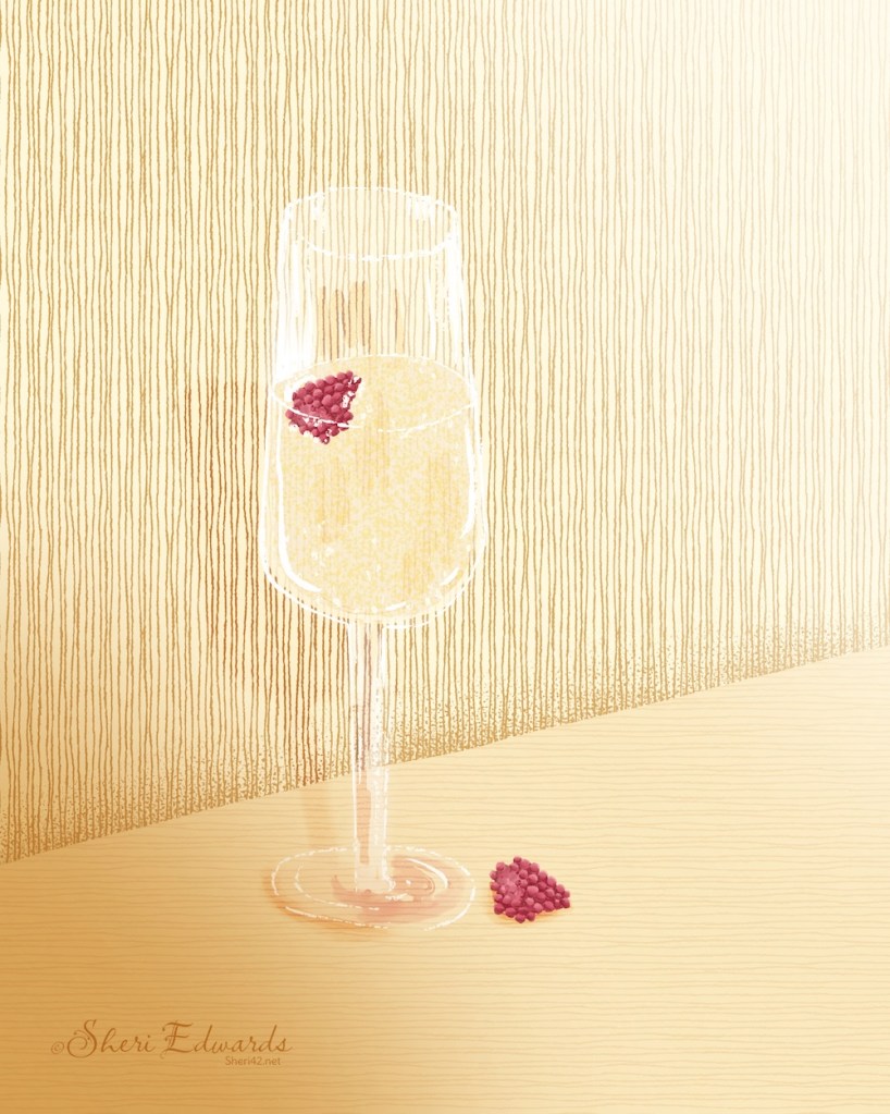 Champagne with raspberry by Sheri42