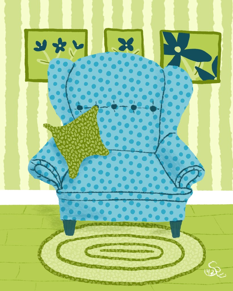 two hue drawing by Sheri42 in teal and leaf green