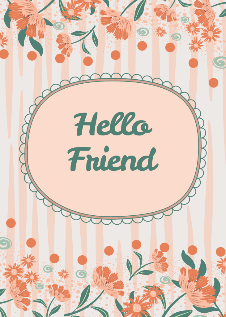 Hello Friend stripes dots by Sheri42