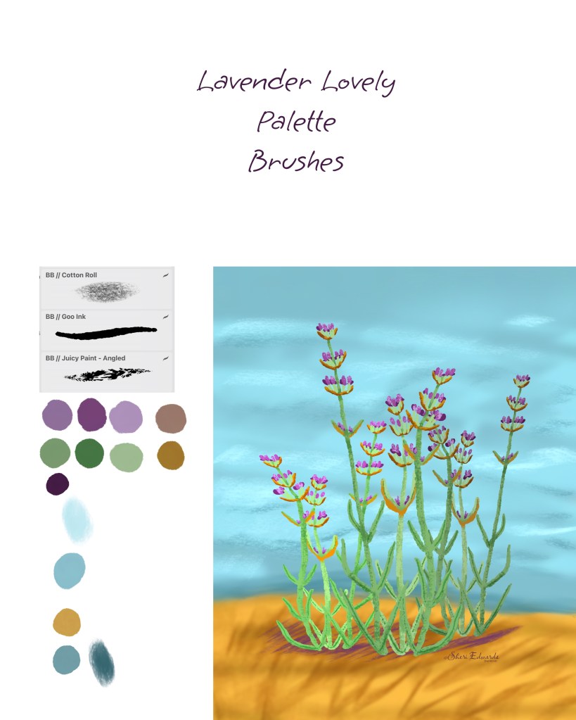 Lavender Lovely by Sheri42 with brushes used and palette