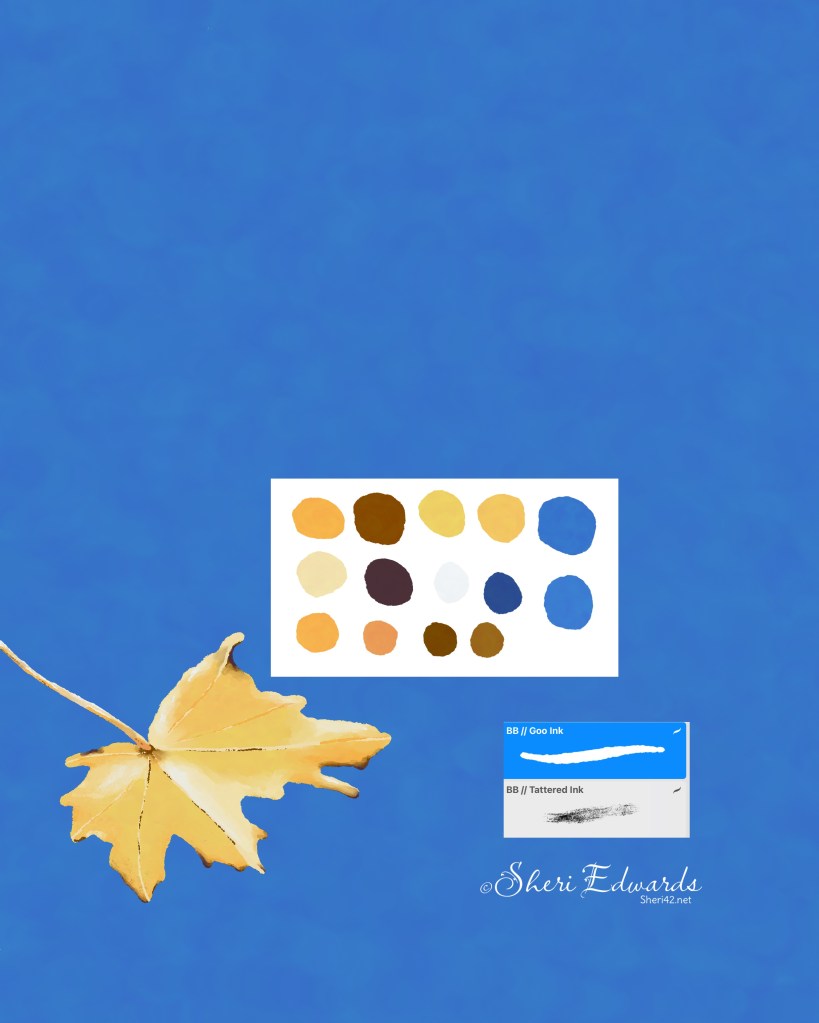 Sky Blue; Maple Yellow by Sheri42 with color options and brushes used