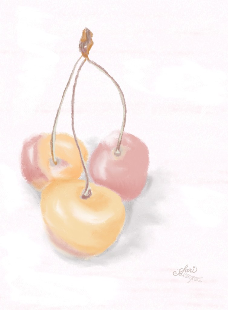 Still Life Cherries Pastels by Sheri42
