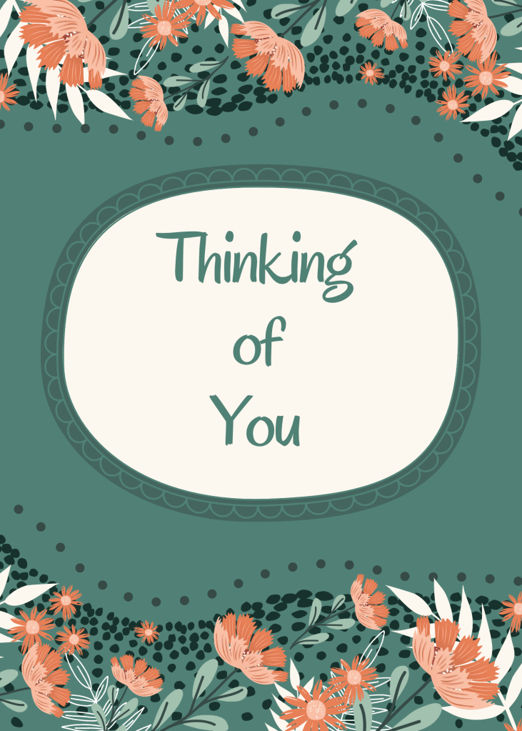 Thinking of You Orange and Teal by Sheri42