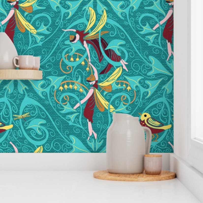 Art Deco Nouveau design challenge by Sheri42; wallpaper