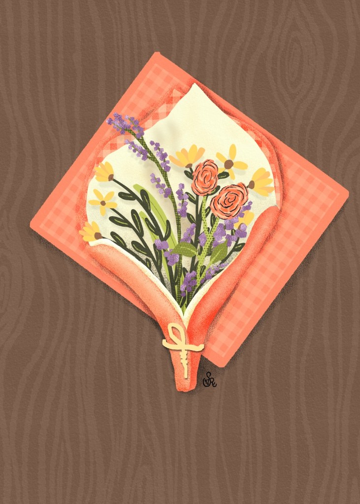 #makingarteveryday from #bardotbrush prompt: bouquet wrapped in paper by Sheri42