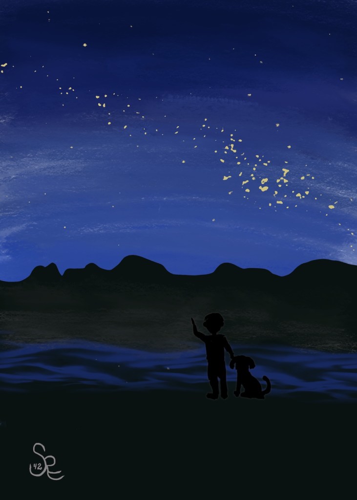 #makingarteveryday from #bardotbrush prompt: stargazing by Sheri42