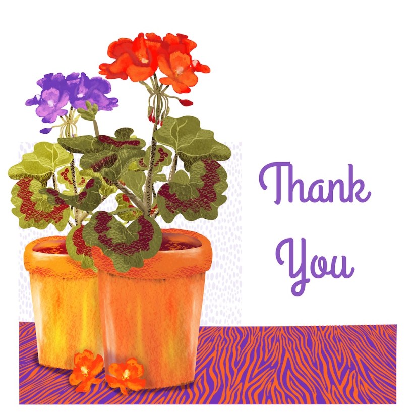 #makingarteveryday from #bardotbrush prompt: thank you card by Sheri42