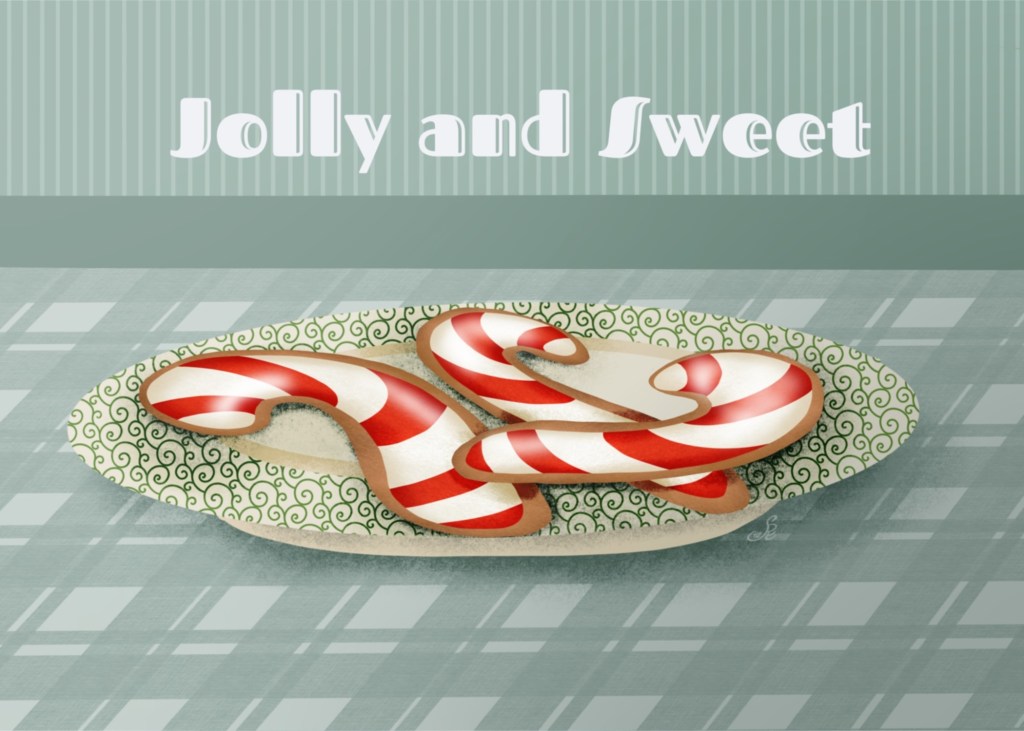 candy cane gingerbread cookies by Sheri42
