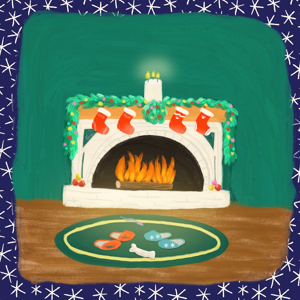 fireplace with stockings by Sheri42