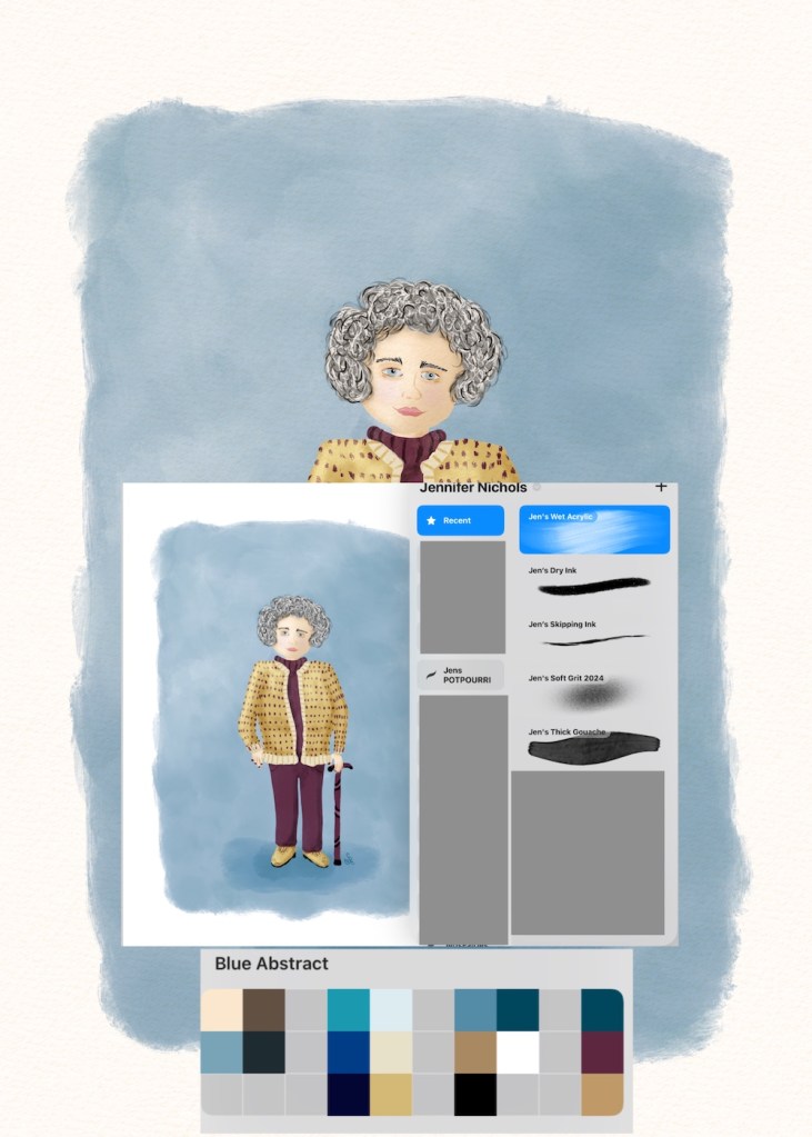 sweater gramma prompt wikipaintia of brushes / palette used by Sheri42