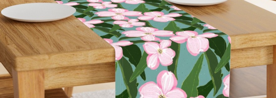 delft bunny tile wallpaper https://www.spoonflower.com/en/home-decor/dining/table-runner/21134028-craft-max-dogwood-in-bold-pink-by-sheri42