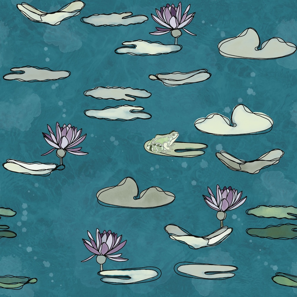 Lily pads and 1 frog by Sheri 42