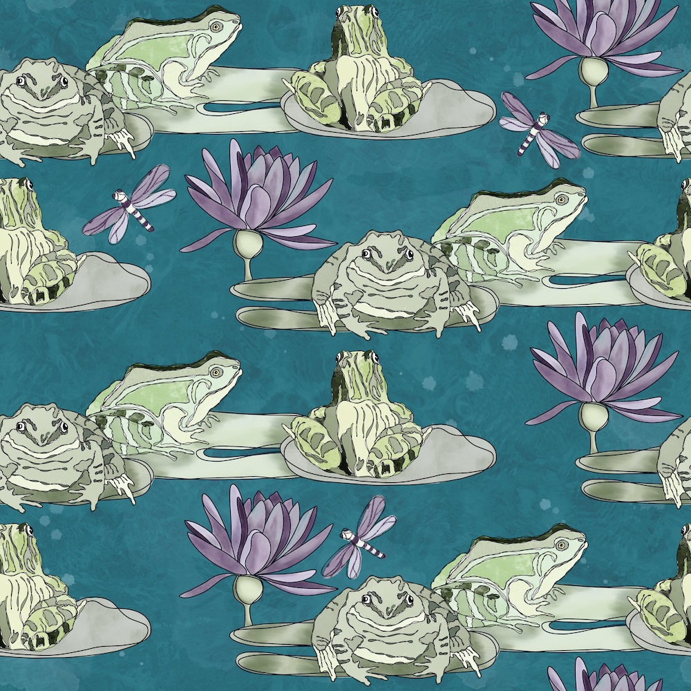 Three Frogs and Lily Pads by Sheri42