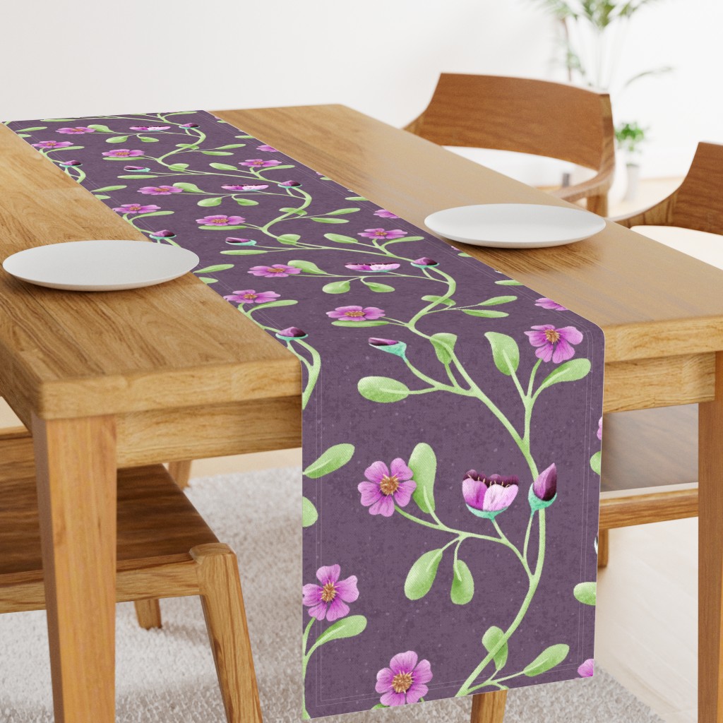 Vintage Rose floral pattern table runner by Sheri42