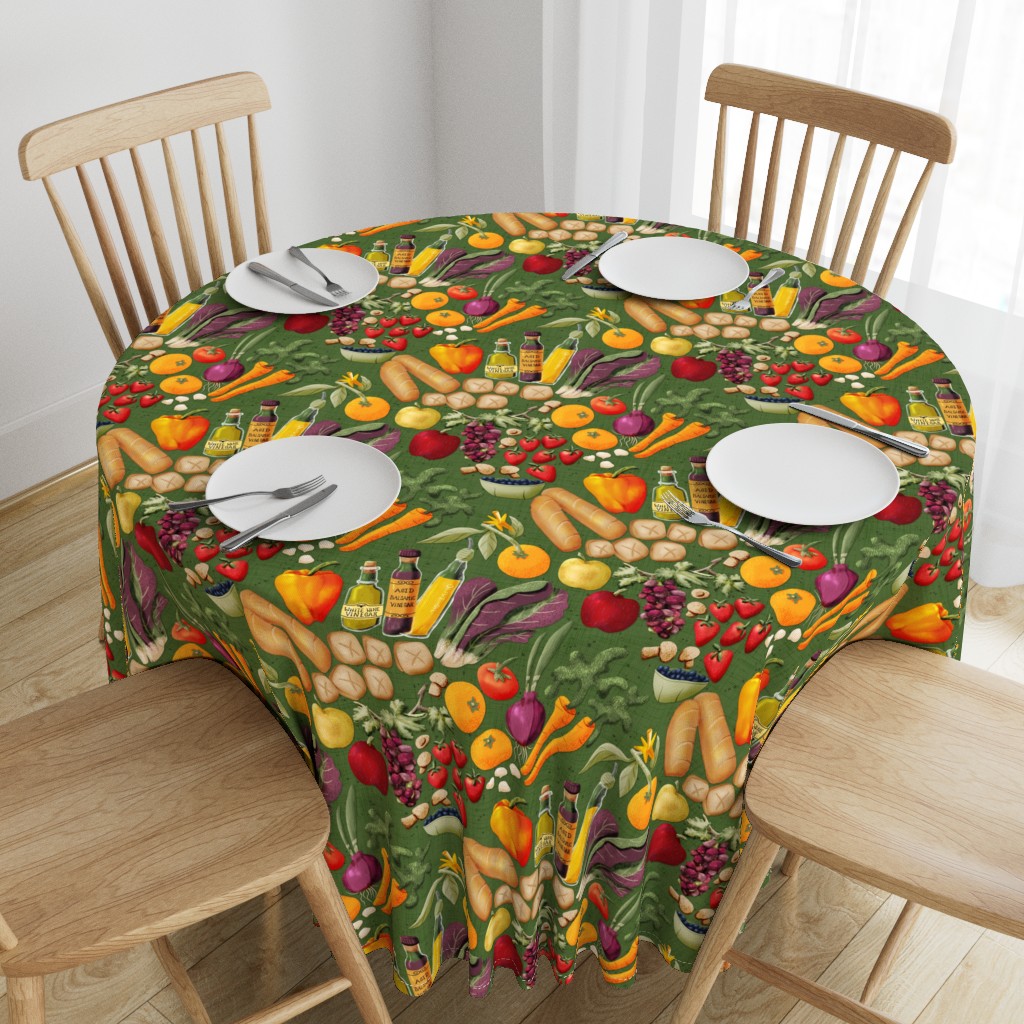 Farmers Market olive soup tablecloth by Sheri42
