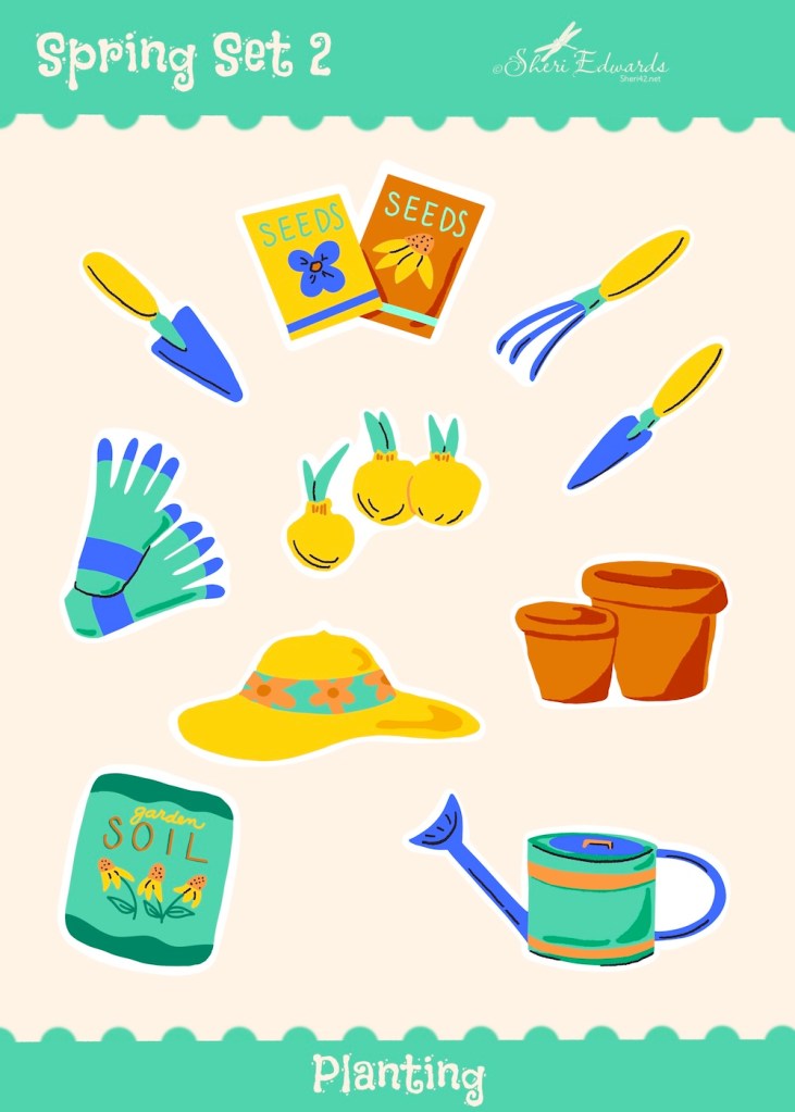 spring sticker set 2 Bootcamp by sheri42