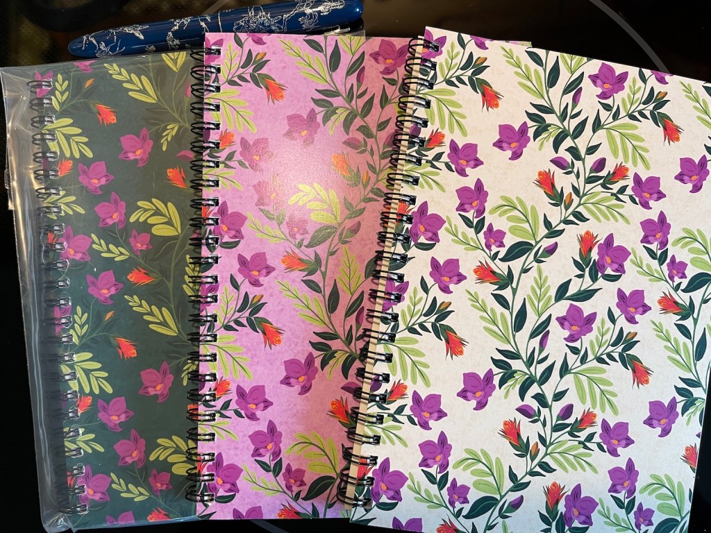 RedBubble notebooks in my Hothouse Florals pattern [Sheri 42]