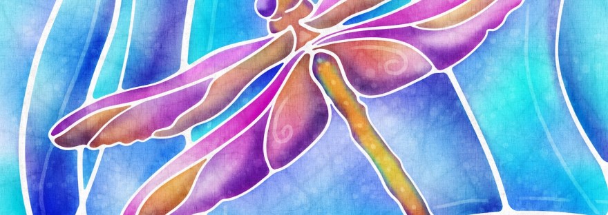 dragonfly silk painting by Sheri42