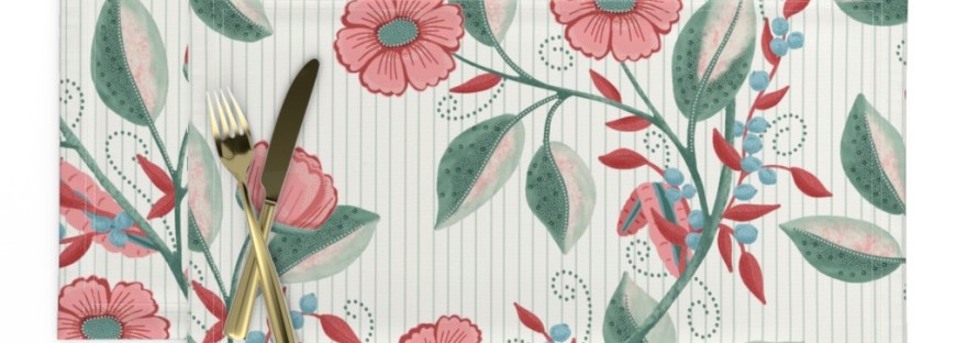 Spoonflower Chintz Revival placemats by Sheri42