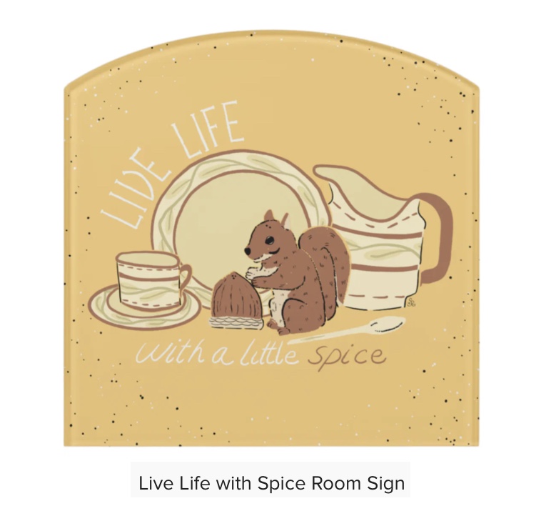 Live life with a little spice wall sign by Sheri42 on Zazzle