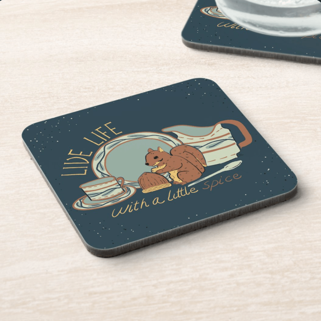 Live life with a little spice coaster by Sheri42 on Zazzle