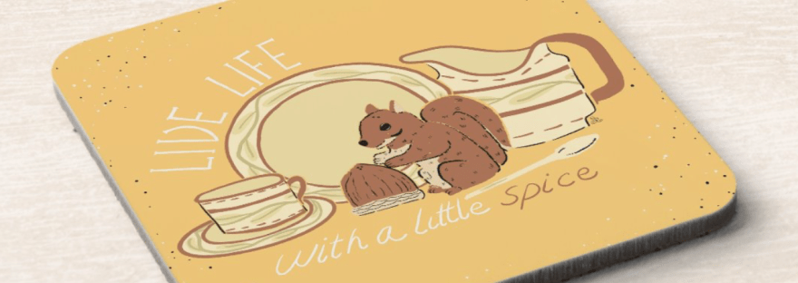 Live Life with a little spice coaster
