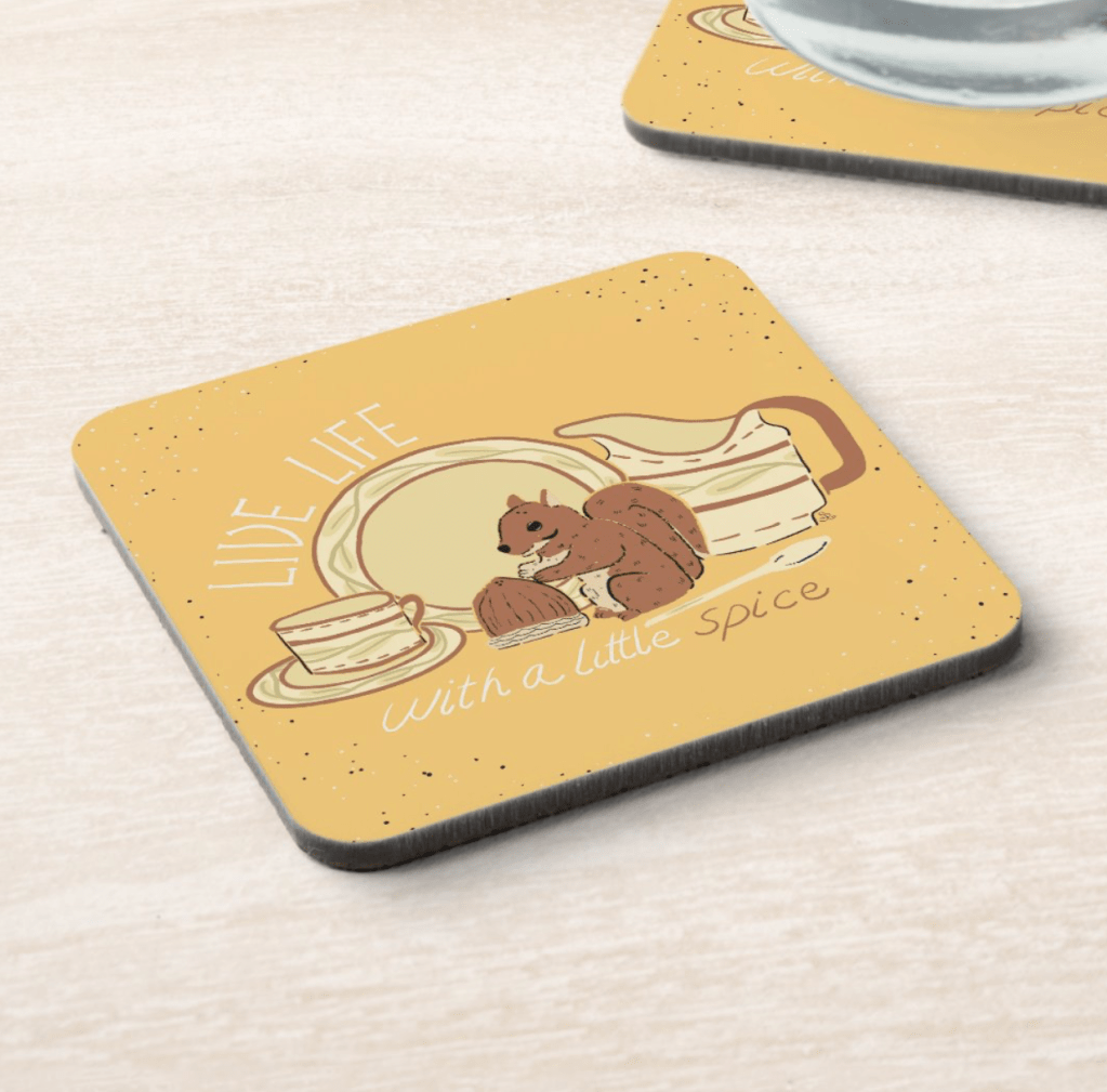 Live life with a little spice coaster by Sheri42 on Zazzle