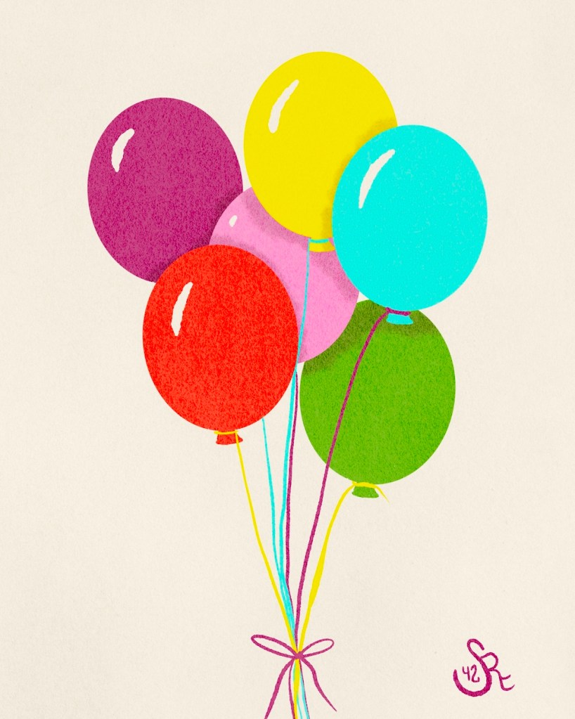 a bunch of different colored balloons by Sheri 42