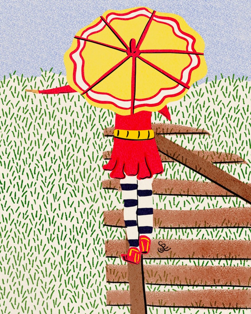 tightrope walker practicing on railroad by Sheri42