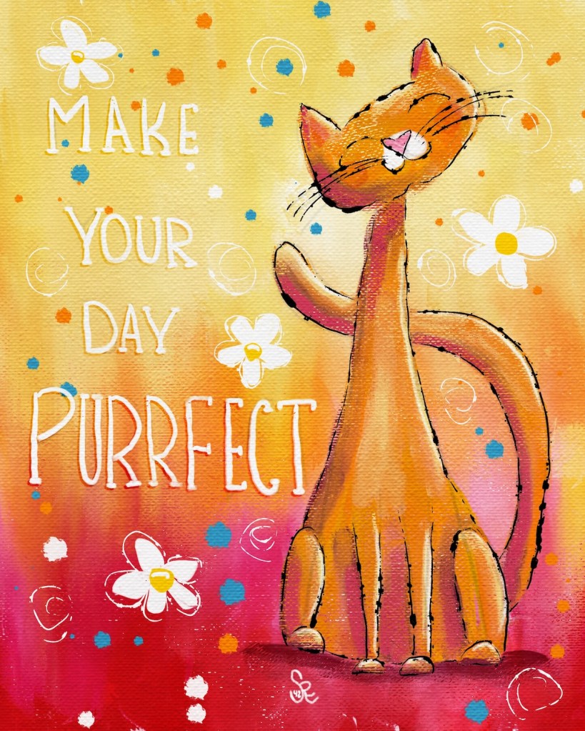 Make your day purrfect: orange cat