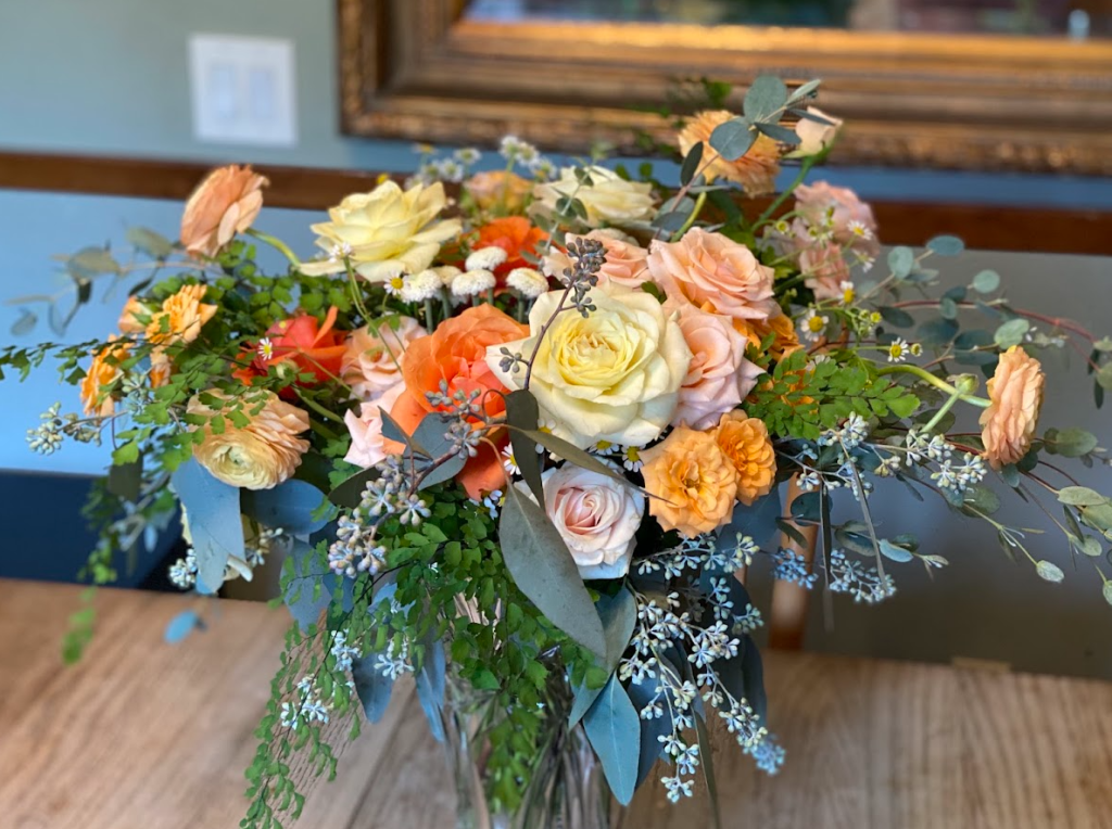 Heather's lovely bouquet for a baby shower