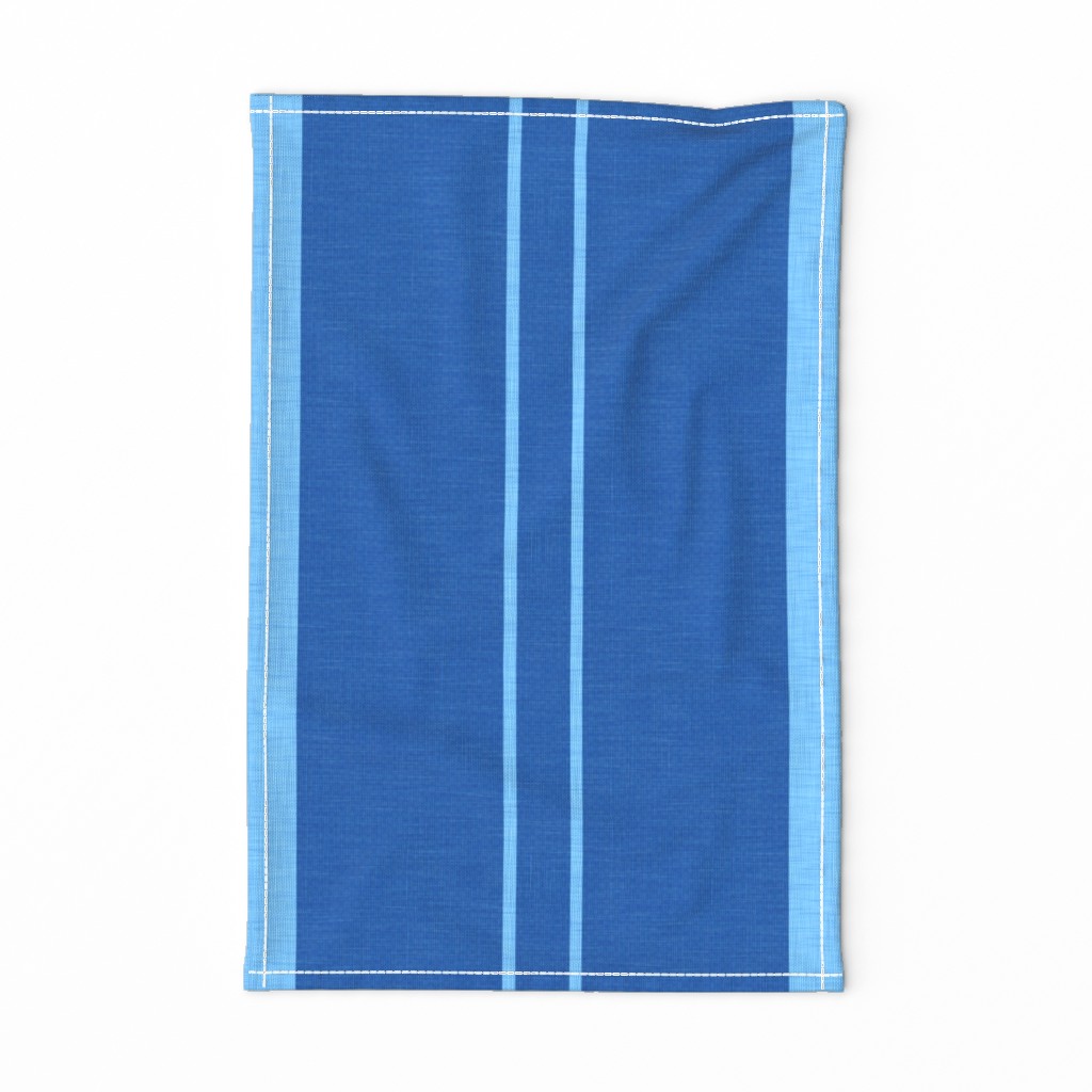 hydrangea blue stripes only tea towel by Sheri42
