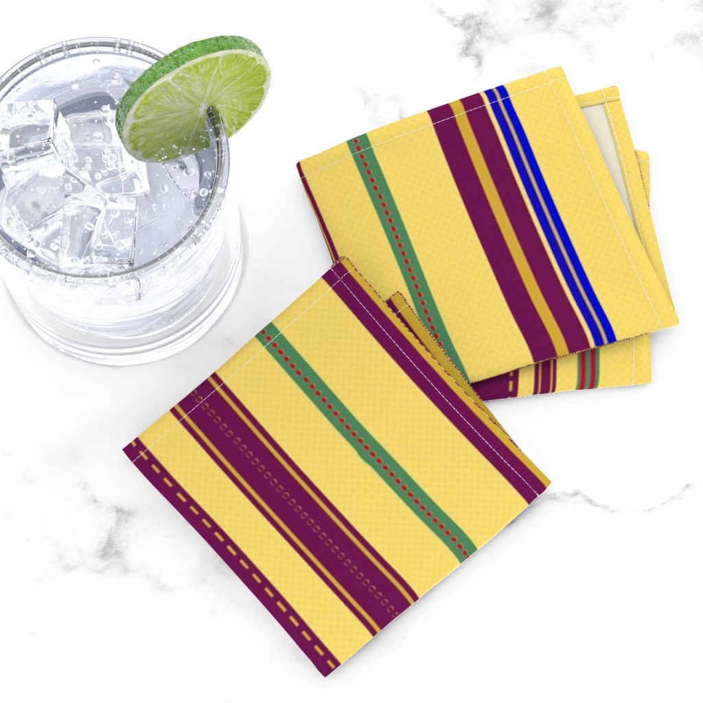 Merry Max Vintage Ribbon Strips on Napkins by Sheri42