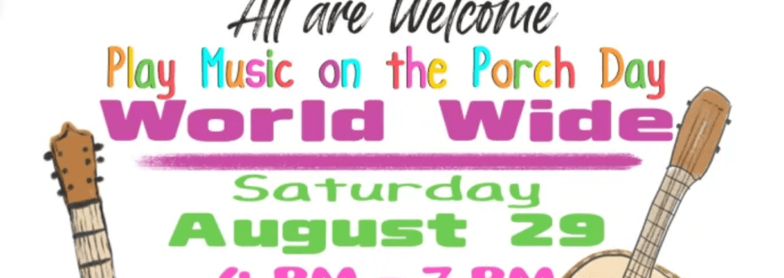 part of Play Music on the Porch Day Poster for local community event by WayFinders. Created by Sheri42