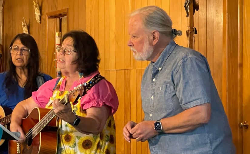 Local musicians gather for Play Music on the Porch Day with a community potluck