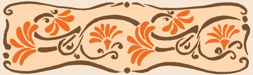 block cut art nouveau style header in autumn colors by Sheri42
