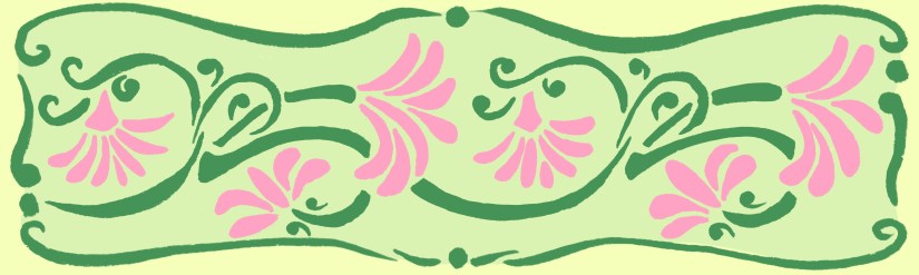 block cut art nouveau style header in summer colors by Sheri42