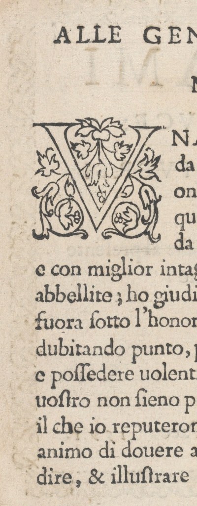 versal letter; public domain from The Met.