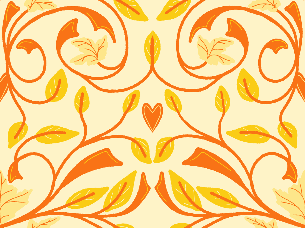 color version: autumn leaves in swirls by Sheri42
