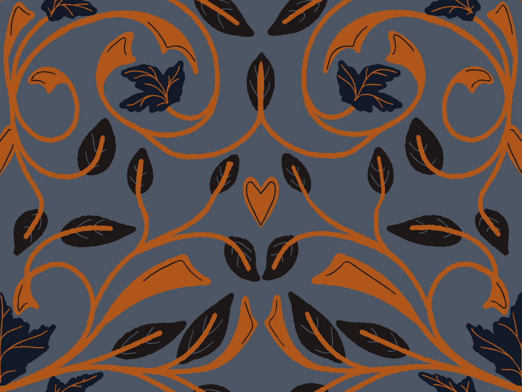 color version: autumn leaves in swirls by Sheri42