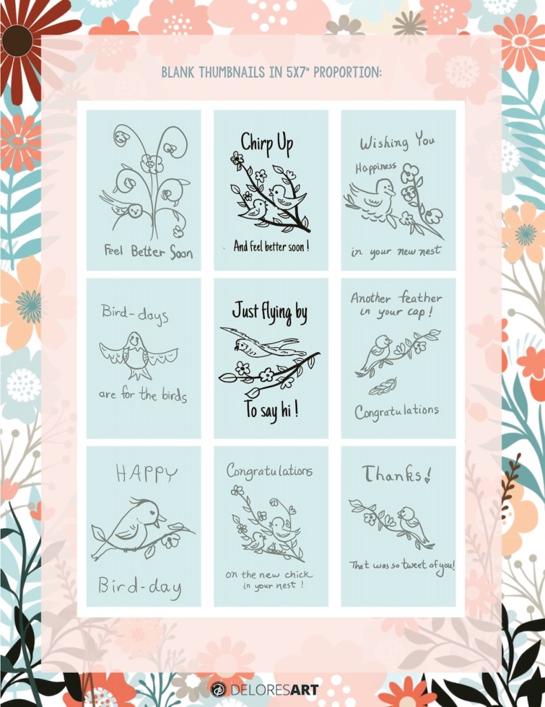 thumbnail sketch plans for greeting cards by Sheri42